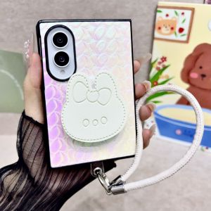 Cute Case for Samsung Galaxy Z Fold8 Ultra/Fold8/Fold7/Fold6 Case with Chain[Hinge Protection] [Folding Stand] Women Shockproof Protective Case for Galaxy Z Fold 8 Wide