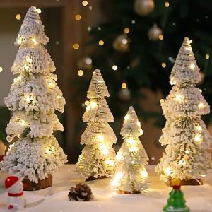 ต้นคริสต์มาสตกแต่ง ต้นคริสต์มาสปลอม Christmas Tree มาพร้อมไฟ LED ขนาด 30 cm. รุ่น B1S014-F2-30