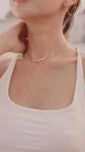 DAVINA Ladies Carla Necklace Gold Color Sterling Silver 925 - Kalung Wanita Perak S925 Mutiara