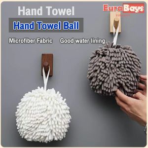 E.B. Soft Absorbent Wipe Hand Towel Ball Kitchen Soft Plush Chenille Hanging Towel for Hands