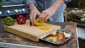 ZWILLING BBQ+ Bamboo Chopping Board with Tray 39 x 30 cm Large