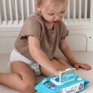 [CARTON] Hoppi Premium 99% Baby Water Wipes (80 Wipes x 12 Packs)