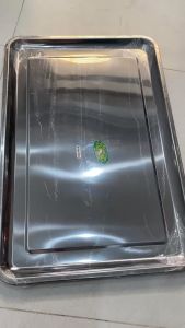 Mâm Khay Cạn Chữ Nhật Inox Khay Inox Dày Đẹp Hàng Loại Tốt Đủ Kích Cỡ