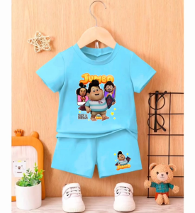 Setelan Baju Kaos Untuk Anak Laki Perempuan Motif Film Animasi JUMBO Viral Usia 1-8 Tahun