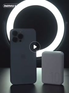Powerbank Magnetic Wireless REMAX 10000mAh 15W PD+QC Type-C Output Super Fast Charging Portable Power Bank Original REMAX RPP-65
