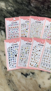 HANYI สติ๊กเกอร์การ์ตูนติดเล็บลวดลายสวยๆ จ้าพร้อมส่ง