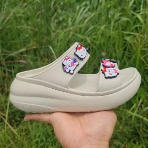 รองเท้าแตะสวมผู้หญิง - Crocs Crush Sandal รองเท้าแตะสวมผู้หญิง, รองเท้าครอส์ผู้หญิง, รองเท้าส้นสูงผู้หญิง, รองเท้าส้นตึก แบบบางสี เบานิ่มใส่สบาย เสริมสวยใส - สำหรับผู้หญิง