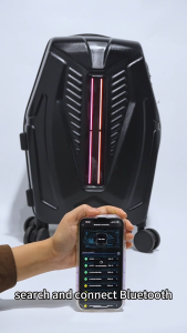 LOY Pixel Traveller Waterproof Ultralight Luggage Suitcase with Futuristic LED Smart Screen Dynamic Highlight