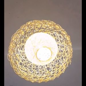 BL-Lighting Modern Bamboo Lantern Pendant Light Dining Chandelier Creative Hanging Ceiling Light