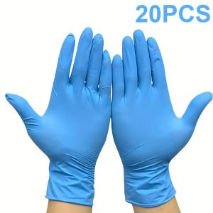20/50/100PCS Disposable Blue Nitrile Gloves Cleaning Gloves Suitable for Kitchen Cleaning Hairdressing Beaut Nail Cleaning