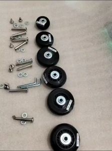 Roda Koper Universal (4 pcs) Wheel Replacement Pengganti Rubber/karet 40/45/50/60*18mm/60/64*24mm Tas Travel