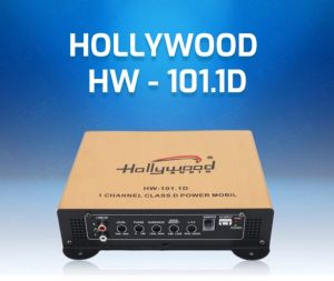 Power Monoblock HOLLYWOOD AUDIO HW-101.1D Amplifier Class D 1 Channel Monoblok Mono Mobil HW101.D HW 101.1D HW 101