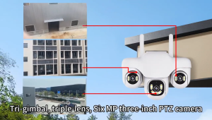 V380 Pro กล้องวงจรปิด สามเลนส์ กล้องวงจรปิด 360 wifi 12MP IP67 กันน้ํากลางแจ้ง PTZ IP กล้องแสดงภาพพร้อมกัน 3 หน้าจอติดตามอัตโนมัติ กลางคืนภาพสี กล้องวงจรปิดไร้สาย รับประกันหนึ่งปี