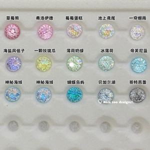 Rita Zoo Gradient Multi-Faceted Zirconium Stone Titanium Steel Ear Bone Studs Earrings round Shape Medical Steel Touch