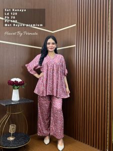 COD | Oneset Rayon Motif | Setelan Wanita Terbaru | Setelan Wanita Termurah Kekinian | Pakaian Wanita Modern