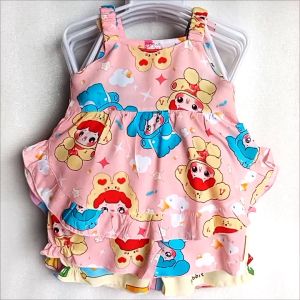 Đồ bộ tole lanh bé gái C2H06 quần áo trẻ em sơ sinh áo sát nách quần áo trẻ em dưới 3 tuổi đồ bộ mặc nhà giá rẻ thoáng mát