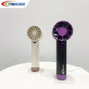 YIMAODA Mini Fan USB Handheld Stand Up Desktop Fan Portable Strong Wind 100 Speed High Speed Digital Display Turbocharged Fan Suitable for Outdoor Space Adjustment and Rapid Cooling Durable and Convenient Fan 1013