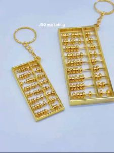 Chinese Lucky Charm Abacus Figurine Chinese Math Calculating for Attract Wealth Luck Abacus Keychain