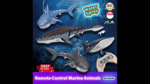 【SG Ready Stock】Waterproof Rechargeable Remote Control Swimming Marine Animals➕Water Spray★Mosasaurus/Shark/Whale✅Christmas/Childrens Day/Birthday Gift/Presents✅