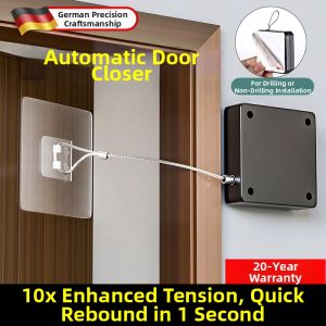 MUHUASHA | Automatic Sliding Door Closer Auto Closing Damper Bumper Free Punching