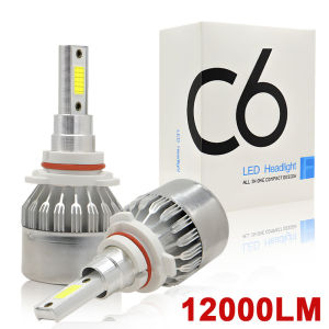 H7 H4 LED COB Bulb H1 H3 H8 H11 Fog Light HB3 9005 HB4 9006 H13 9012 9007 Car Lamp White C6 Cob Led Auto Canbus Headlights