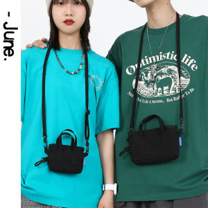 Fashionable Mini Portable Neck Bag 2024 New Mobile Phone Cloth Bag Men Women Small Crossbody Bag Casual Nylon Fabric Zipper Closure
