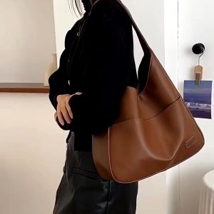 Soft Leather Tote Bag Sling Bags for Women Large capacity Korea Commuter Armpit Shoulder Bag