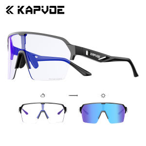 Kapvoe | Kapvoe 2026 Photochromic Sunglasses Cycling Glasses Polarized MTB Goggles Women Outdoor Sports Men UV400 Riding Bicycle Eyewear