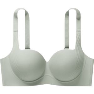 AIMO | เสื้อชั้นในไร้โครงไร้ตะเข็บสำหรับผู้หญิง ทรงกระชับหน้าอกเล็ก ป้องกันการหย่อนคล้อย ไม่มีโครง เสื้อชั้นในแบบเกาะอก 3/4 คัพ