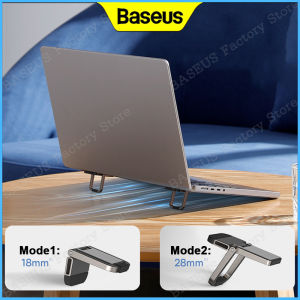 Baseus Laptop Stand Alloy Notebook Kickstand Foldable Convenient Height Adjustable Mini Compact Desktop Computer Holder 2PCS/SET