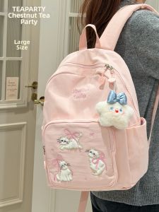 KDMILD | Cute Bow Cat Design Student Multipurpose Travel Lightweight Casual Backpack