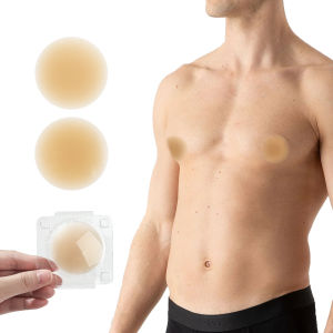 For Men Silicone Nipple Cover Liners Adhesive Breast Boob Tape Invisible Chest Stickers Sticky Bra Pads Intimate Accessories 5cm