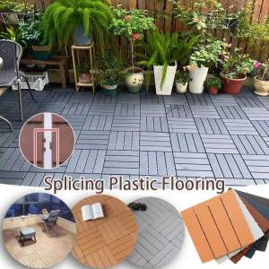 Splicing Plastic Solid Wood Flooring Diy Floor Splicing Flooring Suitable For Terrace Courtyard Outdoor Balcony Decoration