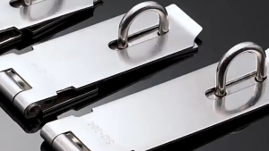 90° Latch Lock with Screws  Stainless Steel Pad Lock Latches Locking Latch Security Door Clasp Hasp