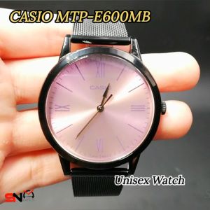 Casio MTP-E600B MTP-E600MB Minimal Design Quartz Analog Stainless Steel Band Men Watch Jam Tangan Lelaki