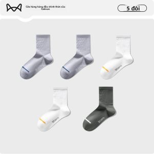 Tất nam MiiOW vải cotton dài đến bắp chân thoáng khí thấm hút mồ hôi.