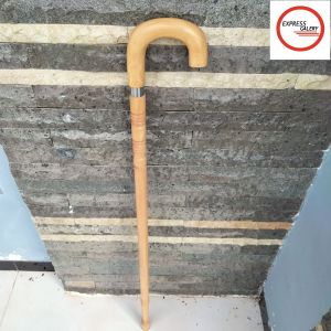 tongkat jalan kayu Cendana wangi motif payung profil bubut D70