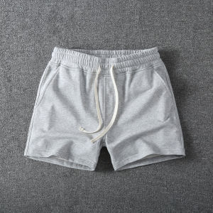 กางเกงขาสั้นผ้าฝ้ายแท้สำหรับผู้ชาย ทรงหลวม ทรงตรง ทรงลำลอง สำหรับฤดูร้อน กางเกงขาสั้นสำหรับออกกำลังกาย วิ่ง ฟิตเนส วิ่ง วิ่ง วิ่ง