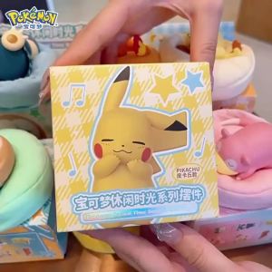 Funism | Pokemon Anime Action Figures Leisure Time Series Blind Box Sleeping Position Ornament Pikachu Meowth Rowlet Model Toys Gift