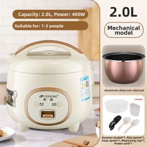 Peskoe | Multifunctional Small Ceramic Glazed Electric Rice Cooker for 3-4 People