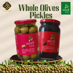 Wadi Food Whole Black Ripe Olives /Whole Natural Green Olives/ 360gm Net Weight / Drained Weight 200gm / Zaitun Hitam / Preserved Whole Black Ripe Olives / Buah Zaitun Hitam / Preserved Vegetables / Preserved Olives / Natural / High Quality