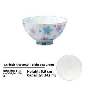 Mino Yaki | Japanese Ceramic Dinnerware Set with Pearl Glaze and Cherry Blossom Design