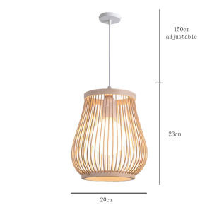 JOYINLED 20CM Chinese Style Rural Handmade Bamboo LED Pendent Lamp Creativity Restaurant Kitchen Home Decoration Lighting