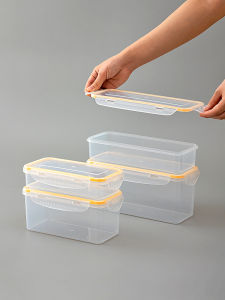 กล่องเก็บของแบบยาวทรงสี่เหลี่ยมพลาสติกอะคริลิกใส กล่องเก็บของช่องเล็กสำหรับวางบนโต๊ะ กล่องเก็บของแบบเรียบง่าย