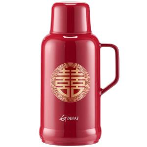 GIANXI | Insulated Wedding Gift Red Glass-Insulated Thermos Large Capacity Home Hot Water Bottle