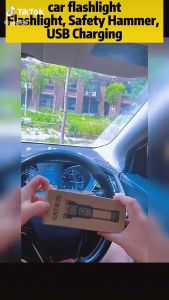 Senter Emergency Multifungsi: Pemecah Kaca, Powerbank, dan Pemotong Belt