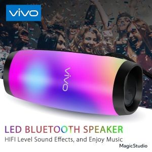 🔥100% ผลิตภัณฑ์ดั้งเดิม + Gratis Ongkir + COD🔥ลำโพงบลูทูธ VIVO 1202ใหม่5.3ไร้สายลำโพงซูเปอร์เบสโทรศัพท์มือถือกลางคืนคอมพิวเตอร์สีสันสดใสของขวัญบัตร TF เครื่องเสียงบลูทูธ