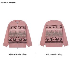 JNXS | Áo Sweater Fair Isle Đôi Phong Cách Hoa Kỳ