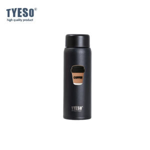 TYESO | Tyeso 200ml Cute Thermoses Compact Slim Design Perfect for Hydration Pocket Insulated Water Bottle Vacuum with Coffee Sticker