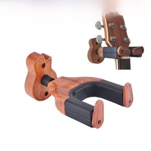 New Folk Guitar Gravity Self-Lock Hook Solid Wood Detachable Wall Mounted Guitar Holder PUNK Brand Musical Instrument Accessory